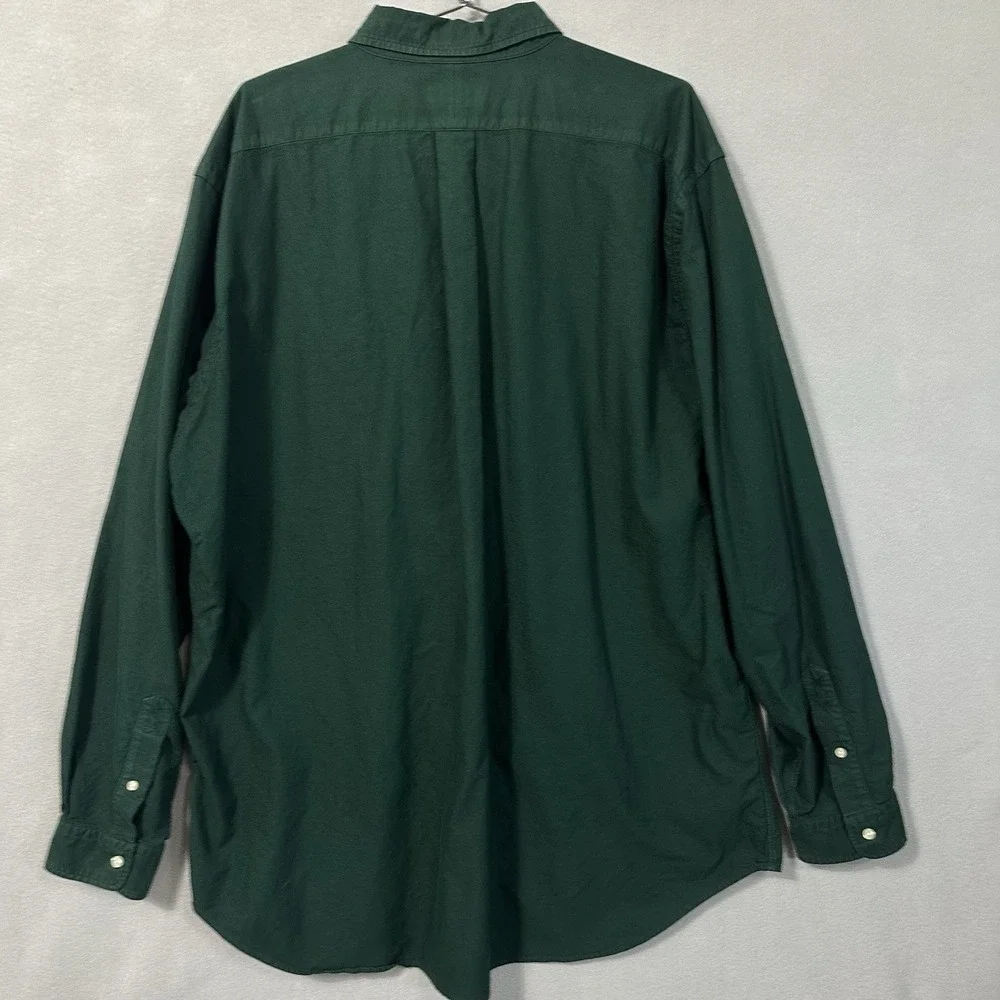 Polo Ralph Lauren Button Down Forest Green Shirt Preppy Men's 2XLT